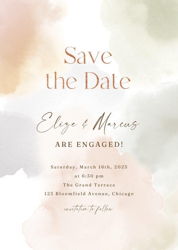 Soft colors - party invitation